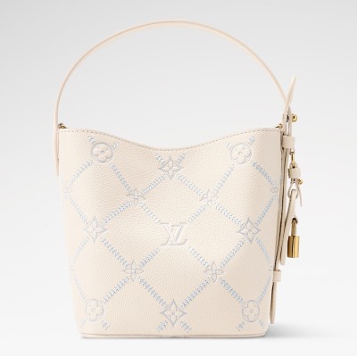 Louis Vuitton - All In BB Monogram Empreinte Couture White Embroidered Leather Handbag M28910