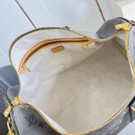 Louis Vuitton Keepall Bandoulière 45 M29158 Monogram Surplus Canvas Travel Bag with Embossed Woven-Effect Finish and Side Pockets