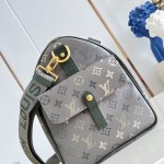 Louis Vuitton Keepall Bandoulière 45 M29158 Monogram Surplus Canvas Travel Bag with Embossed Woven-Effect Finish and Side Pockets