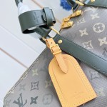 Louis Vuitton Keepall Bandoulière 45 M29158 Monogram Surplus Canvas Travel Bag with Embossed Woven-Effect Finish and Side Pockets