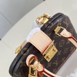 Louis Vuitton Alma Trunk 20 M26784 Monogram Canvas Handbag with S-Lock and Reinforced Metal Corners