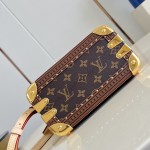 Louis Vuitton Alma Trunk 20 M26784 Monogram Canvas Handbag with S-Lock and Reinforced Metal Corners