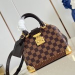 Louis Vuitton Alma Trunk 20 M26784 Monogram Canvas Handbag with S-Lock and Reinforced Metal Corners