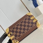 Louis Vuitton Alma Trunk 20 M26784 Monogram Canvas Handbag with S-Lock and Reinforced Metal Corners