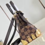 Louis Vuitton Alma Trunk 20 M26784 Monogram Canvas Handbag with S-Lock and Reinforced Metal Corners
