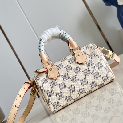 Louis Vuitton - Nano Speedy N40918 Damier Azur Canvas Mini Handbag