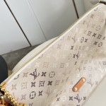 Louis Vuitton Vagabond Hobo PM M26931 Monogram Surplus Canvas Shoulder Bag with Embossed Woven-Effect Finish