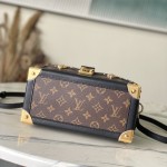 Louis Vuitton Speedy Bandoulière 22 M28761 Out Of The Trunk Monogram Canvas Handbag with S-Lock and Vintage Striped Details