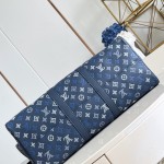 Louis Vuitton Keepall Bandoulière 50 M28836 Monogram Shadow Leather Travel Bag with Gradient Monogram Finish and Reinforced Shoulder Strap