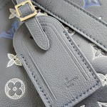 Louis Vuitton Keepall Bandoulière 50 M28836 Monogram Shadow Leather Travel Bag with Gradient Monogram Finish and Reinforced Shoulder Strap