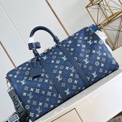 Louis Vuitton - Keepall Bandoulière 50 M28836 Monogram Shadow Leather Travel Bag