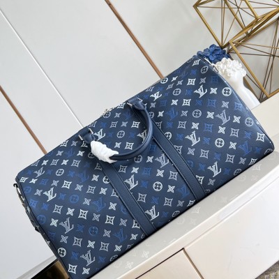 Louis Vuitton - Keepall Bandoulière 50 M28836 Monogram Shadow Leather Travel Bag