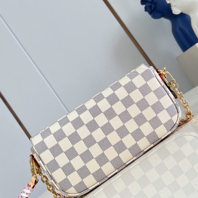 Louis Vuitton - Wallet On Chain Ivy N40916 Damier Azur Canvas Crossbody Bag