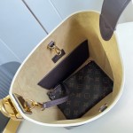 Louis Vuitton Hobo PM M29068 Flight Mode Bicolor Leather Shoulder Bag with Vintage Hardware and Removable Zip Pouch