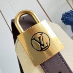 Louis Vuitton Hobo PM M29068 Flight Mode Bicolor Leather Shoulder Bag with Vintage Hardware and Removable Zip Pouch