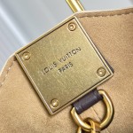Louis Vuitton Hobo PM M29068 Flight Mode Bicolor Leather Shoulder Bag with Vintage Hardware and Removable Zip Pouch