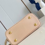 Louis Vuitton Alma BB M28458 Monogram Empreinte Couture Leather Handbag with Gold Padlock and Embroidered Finish