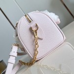 Louis Vuitton Speedy Bandoulière 20 M28529 Monogram Empreinte Couture Leather Handbag with LV Padlock and Decorative Chain