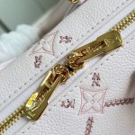 Louis Vuitton Speedy Bandoulière 20 M28529 Monogram Empreinte Couture Leather Handbag with LV Padlock and Decorative Chain