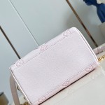 Louis Vuitton Speedy Bandoulière 20 M28529 Monogram Empreinte Couture Leather Handbag with LV Padlock and Decorative Chain