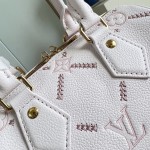 Louis Vuitton Speedy Bandoulière 20 M28529 Monogram Empreinte Couture Leather Handbag with LV Padlock and Decorative Chain