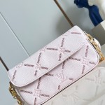  Louis Vuitton Wallet On Chain Ivy M29502 Monogram Empreinte Couture Leather Bag with Removable Gold Chain and Leather Strap