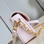  Louis Vuitton Wallet On Chain Ivy M29502 Monogram Empreinte Couture Leather Bag with Removable Gold Chain and Leather Strap