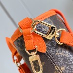 Louis Vuitton Neverfull Inside Out BB cream and red leather replica handbag with heart embroidery and removable zippered pouch