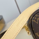 Louis Vuitton Neverfull Inside Out BB cream and red leather replica handbag with heart embroidery and removable zippered pouch