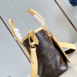 Louis Vuitton Neverfull Inside Out BB cream and red leather replica handbag with heart embroidery and removable zippered pouch