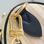 Louis Vuitton Speedy Bandoulière 22 Out Of The Trunk Monogram Canvas Replica Handbag with S-Lock and Leather Trim