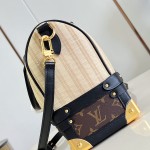 Louis Vuitton Speedy Bandoulière 22 Out Of The Trunk Monogram Canvas Replica Handbag with S-Lock and Leather Trim