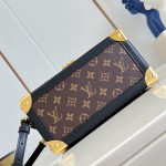 Louis Vuitton Speedy Bandoulière 22 Out Of The Trunk Monogram Canvas Replica Handbag with S-Lock and Leather Trim