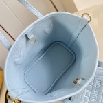 Louis Vuitton Neverfull Inside Out BB M28336 Reversible Leather Handbag with Heart Embroidery and Removable Zip Pouch
