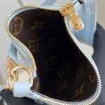 Louis Vuitton Neverfull Inside Out BB M28336 Reversible Leather Handbag with Heart Embroidery and Removable Zip Pouch