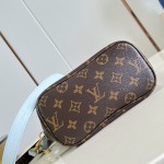 Louis Vuitton Neverfull Inside Out BB M28336 Reversible Leather Handbag with Heart Embroidery and Removable Zip Pouch