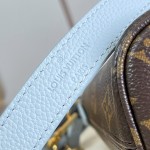 Louis Vuitton Neverfull Inside Out BB M28336 Reversible Leather Handbag with Heart Embroidery and Removable Zip Pouch