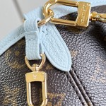 Louis Vuitton Neverfull Inside Out BB M28336 Reversible Leather Handbag with Heart Embroidery and Removable Zip Pouch