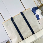  Louis Vuitton Escale M28503 Cotton Beach Tote Bag with Lifebuoy Name Tag, Exterior Pocket, and Exclusive Summer Accessories