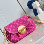 Louis Vuitton Sunset Bag M28291 Rose Pink Monogram Denim canvas handbag