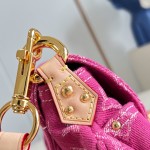 Louis Vuitton Sunset Bag M28291 Rose Pink Monogram Denim canvas handbag