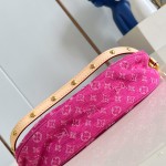 Louis Vuitton Sunset Bag M28291 Rose Pink Monogram Denim canvas handbag