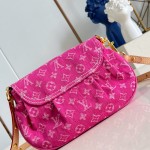 Louis Vuitton Sunset Bag M28291 Rose Pink Monogram Denim canvas handbag