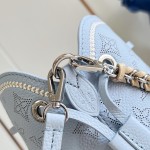 Louis Vuitton Bella Bag M28885 Monogram Mahina perforated leather handbag with braided chain