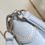 Louis Vuitton All Around Small Bag M28779 Light Blue Monogram perforated leather handbag