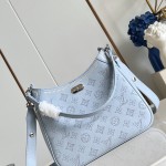 Louis Vuitton All Around Small Bag M28779 Light Blue Monogram perforated leather handbag