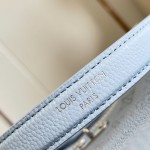 Louis Vuitton All Around Small Bag M28779 Light Blue Monogram perforated leather handbag