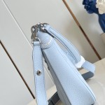 Louis Vuitton All Around Small Bag M28779 Light Blue Monogram perforated leather handbag