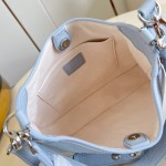 Louis Vuitton All Around Small Bag M28779 Light Blue Monogram perforated leather handbag