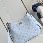 Louis Vuitton All Around Small Bag M28779 Light Blue Monogram perforated leather handbag